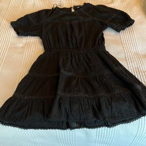 Black dress very light fabric and short